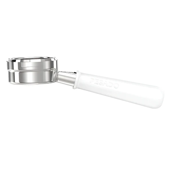 Pesado Stainless Steel Bottomless Hybrid Portafilter (Gaggia Classic) - White / Bronze Coffee - Image 15