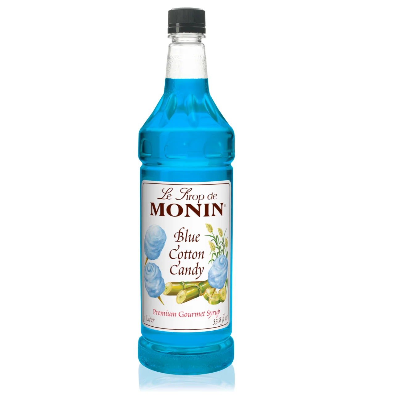 Monin Blue Cotton Candy Syrup Bottle
