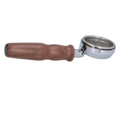 Bottomless Portafilter With Walnut Wood Handle (7.2mm) Coffee