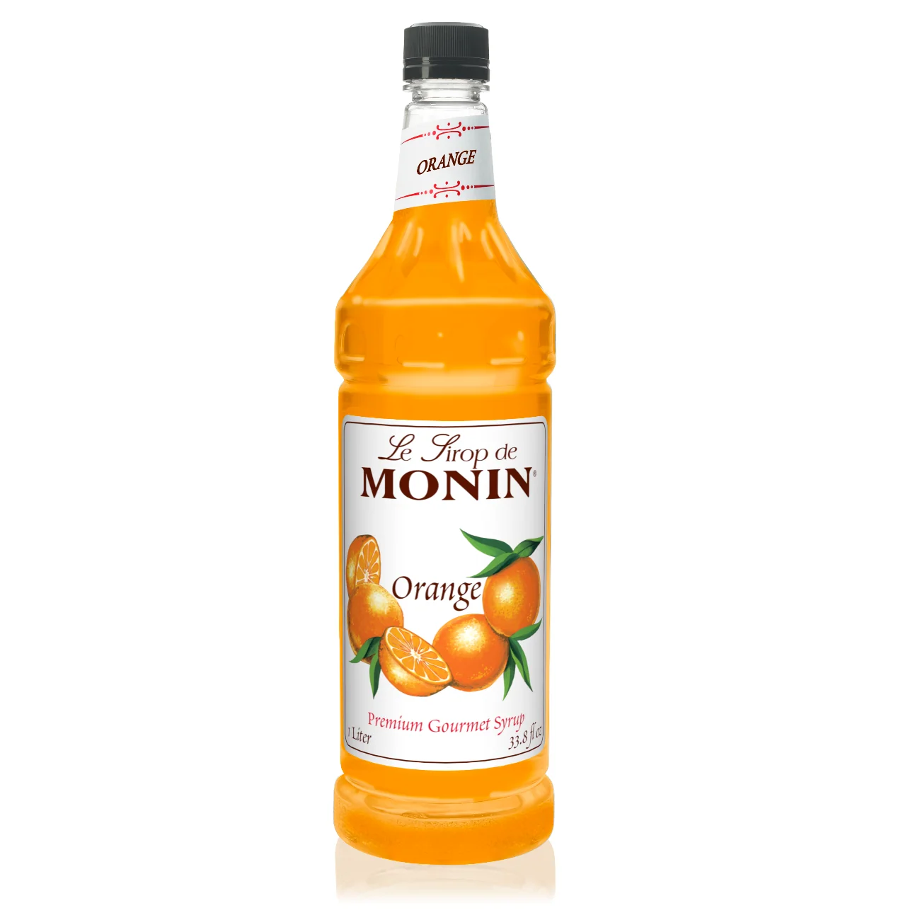 Monin Orange Syrup Glass