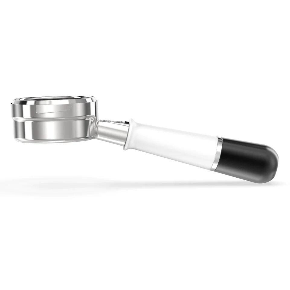 Pesado Stainless Steel Bottomless Hybrid Portafilter (Gaggia Classic) - White / Bronze Coffee - Image 8