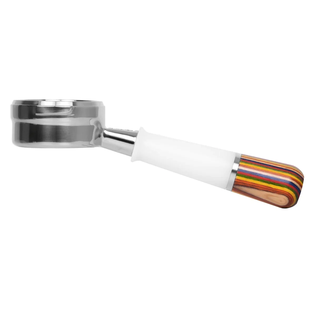 Pesado Stainless Steel Bottomless Hybrid Portafilter (Gaggia Classic) - White / Bronze Coffee - Image 12