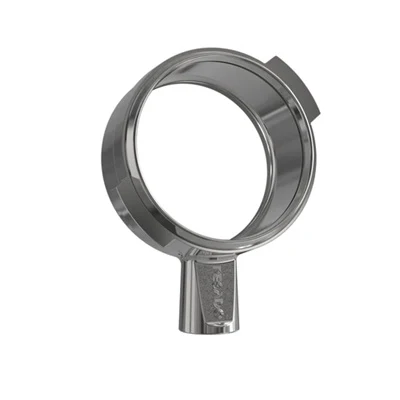Pesado Stainless Steel Bottomless Hybrid Portafilter (Gaggia Classic) - White / Bronze Coffee - Image 2
