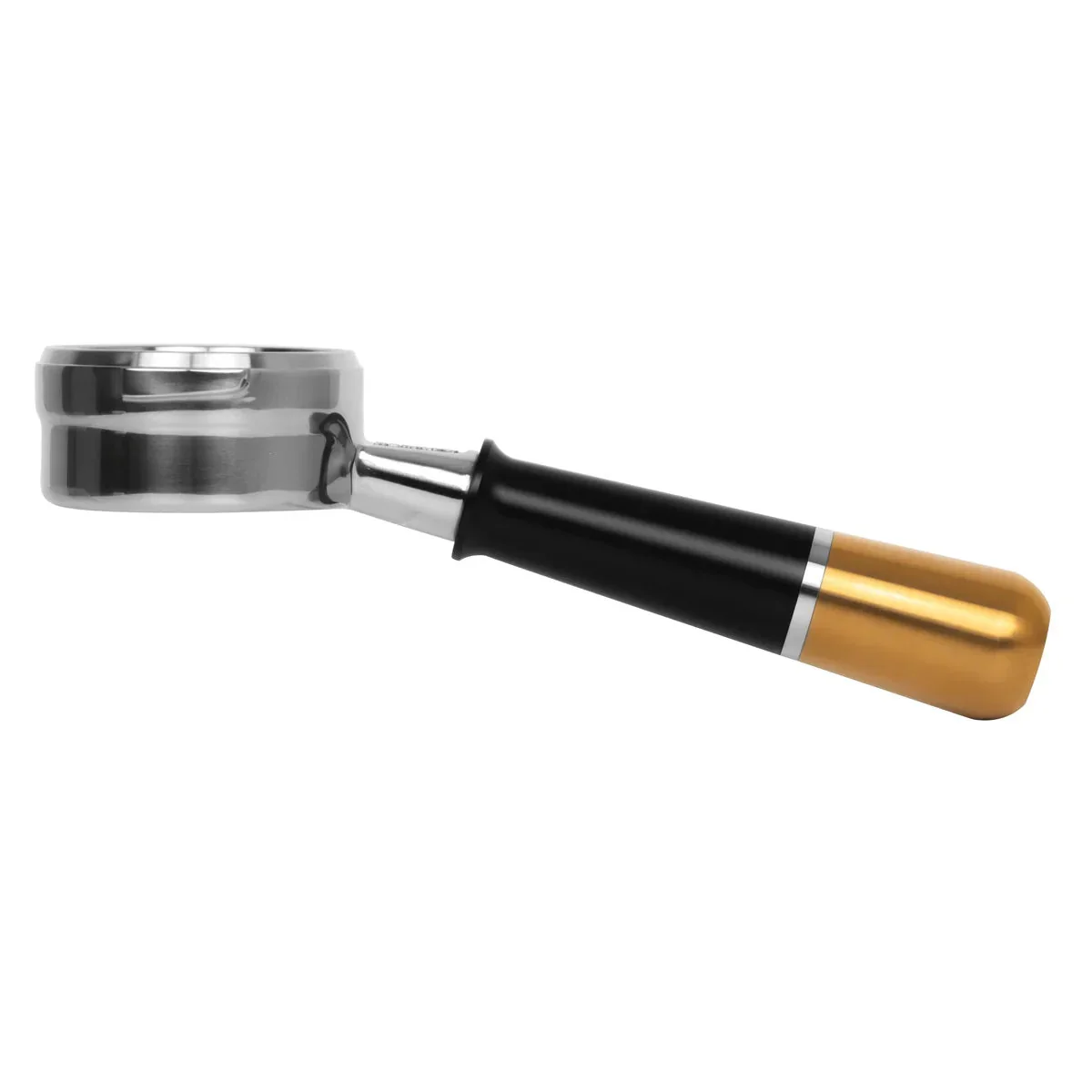 Pesado Stainless Steel Bottomless Hybrid Portafilter (Gaggia Classic) - White / Bronze Coffee - Image 4