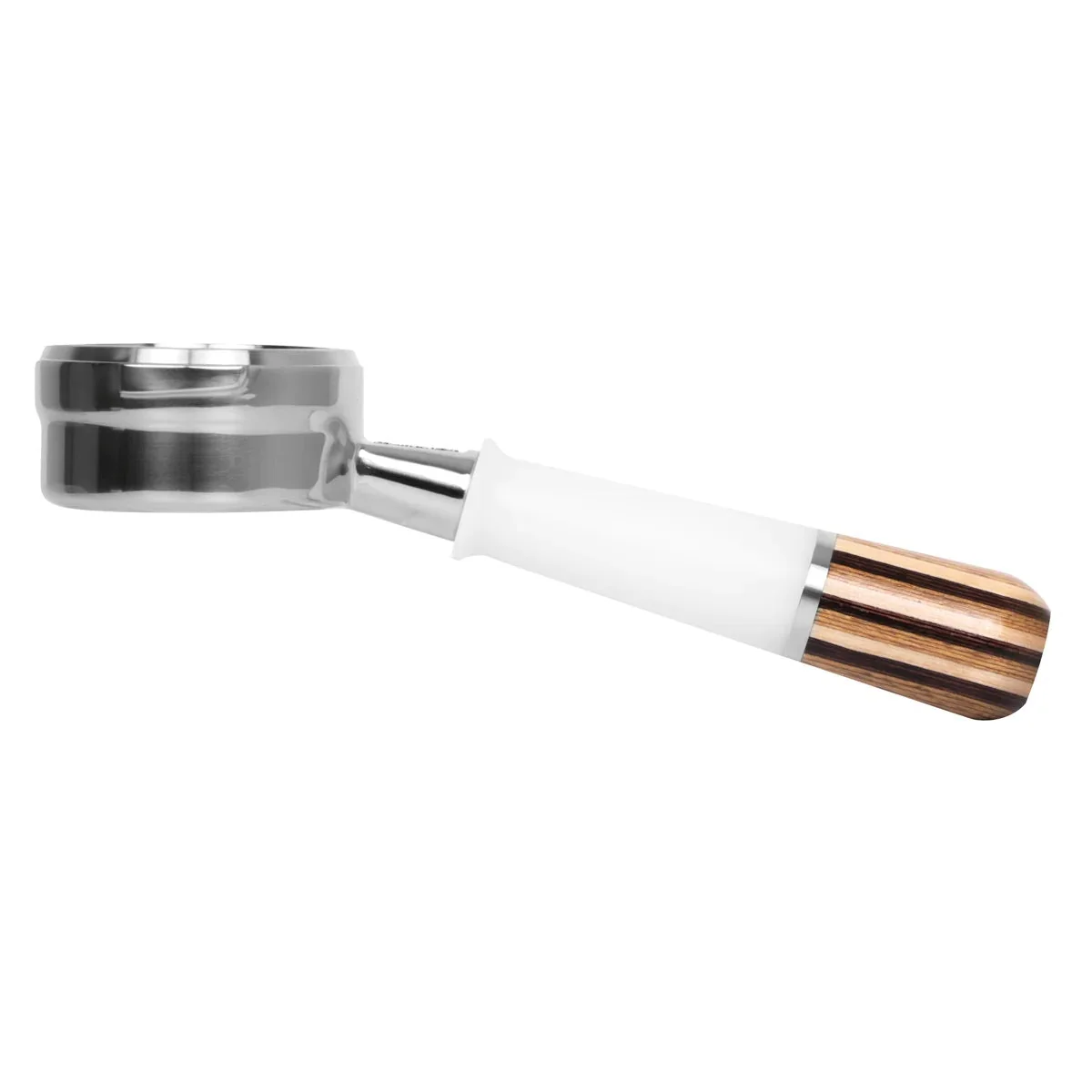 Pesado Stainless Steel Bottomless Hybrid Portafilter (Gaggia Classic) - White / Bronze Coffee - Image 13