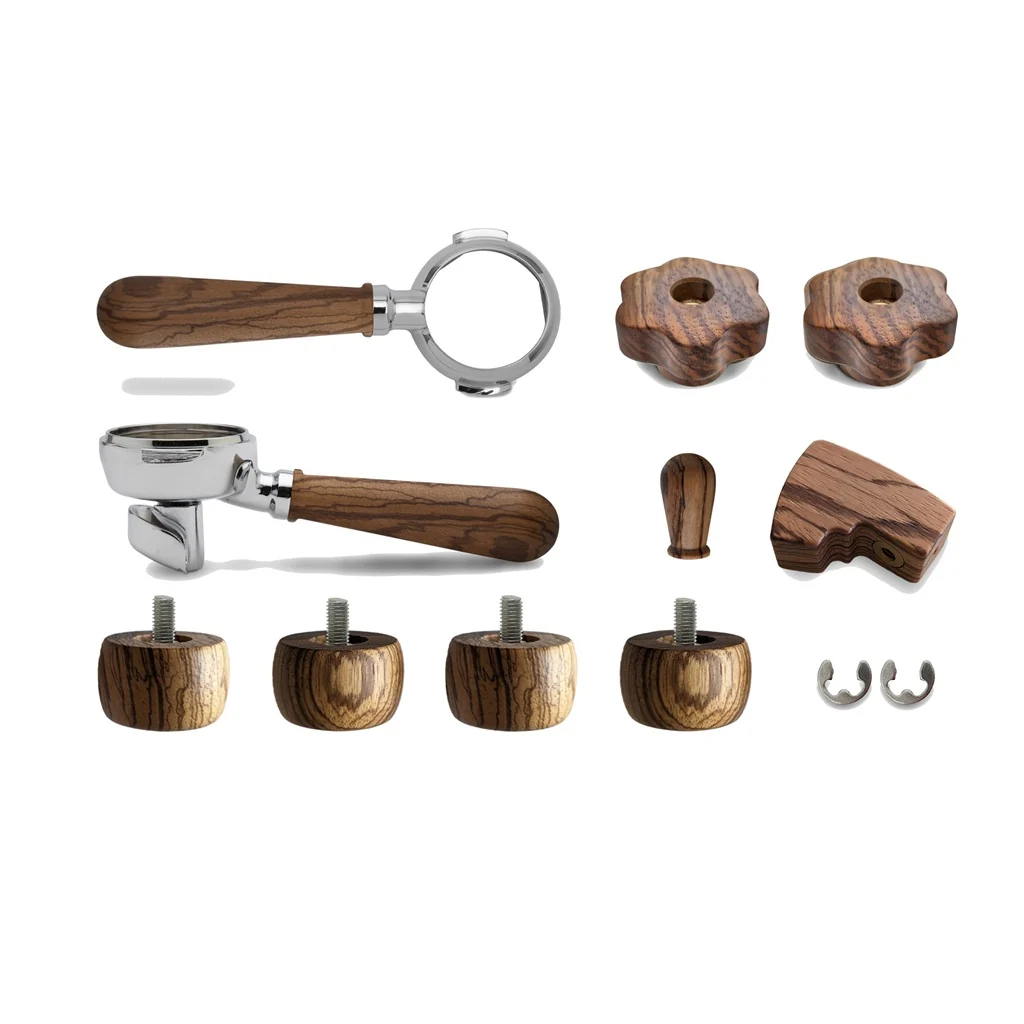 Lelit Wood Upgrade Kit For Bianca - Zebra Wood Filter - Image 4