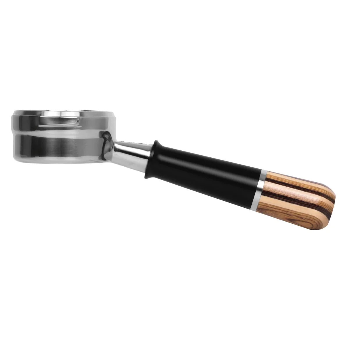 Pesado Stainless Steel Bottomless Hybrid Portafilter (Gaggia Classic) - White / Bronze Coffee - Image 7