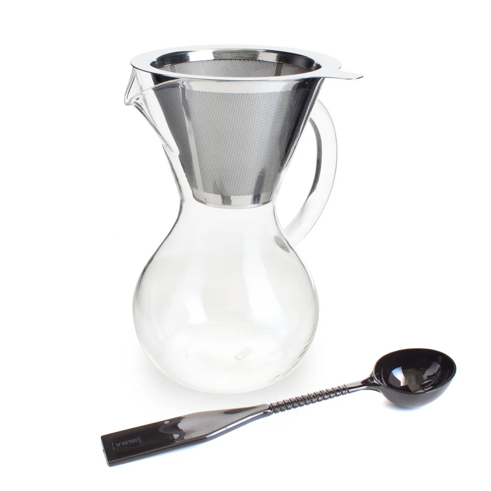 Yama Glass Hermiston Pot with Stainless Cone Filter (30oz) Coffee