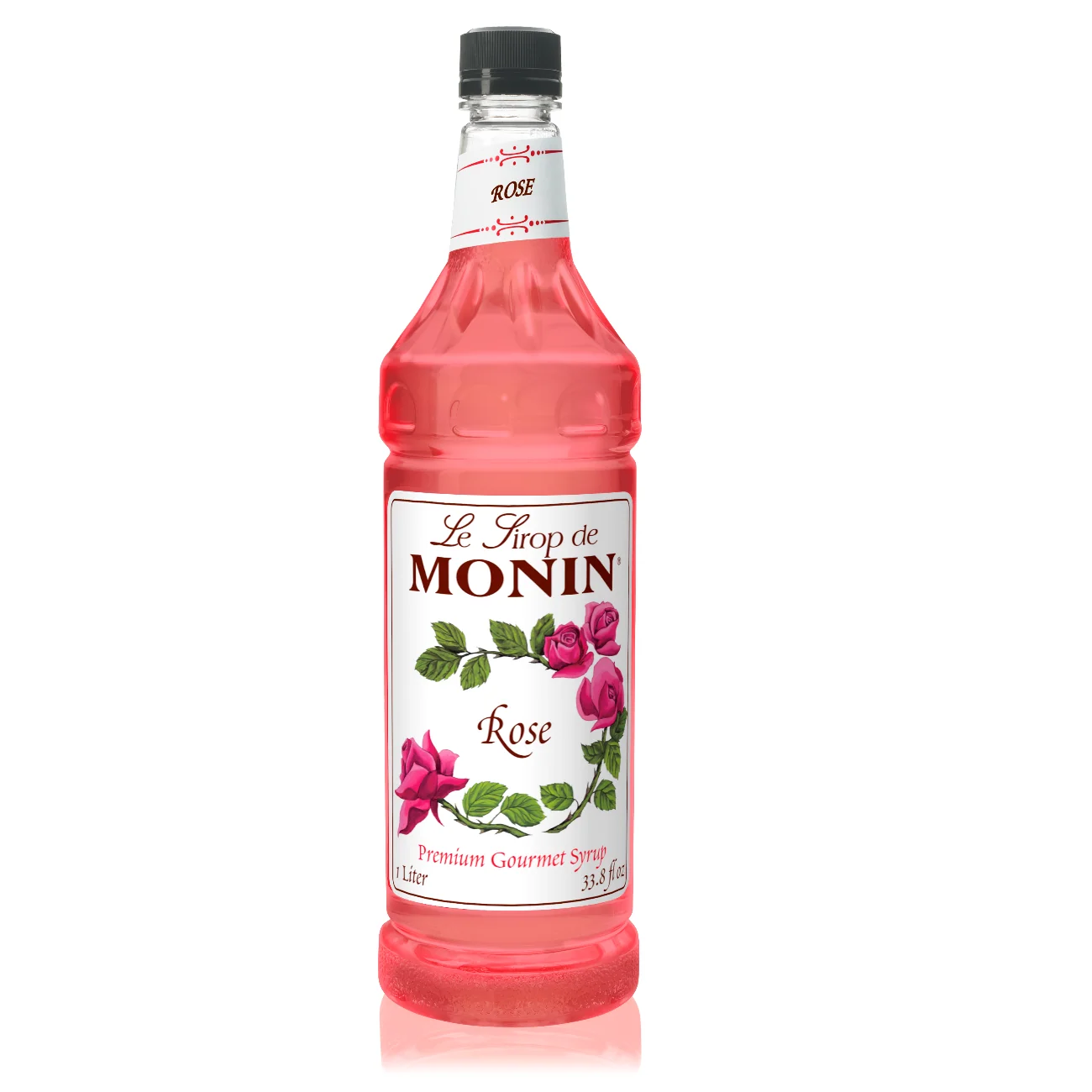 Monin Rose Syrup Bottle