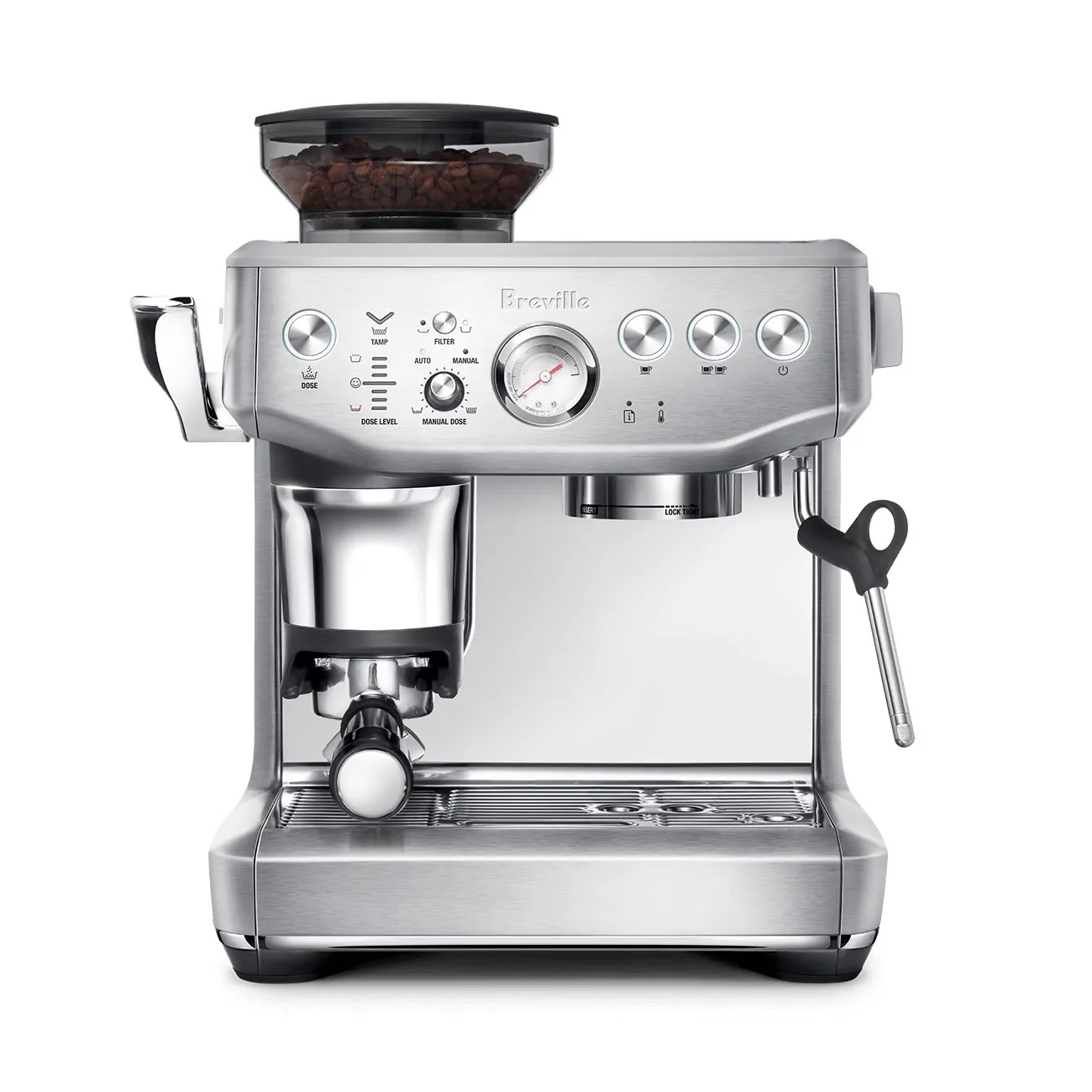 Breville Barista Express Impress Espresso Machine - Stainless Steel Coffee